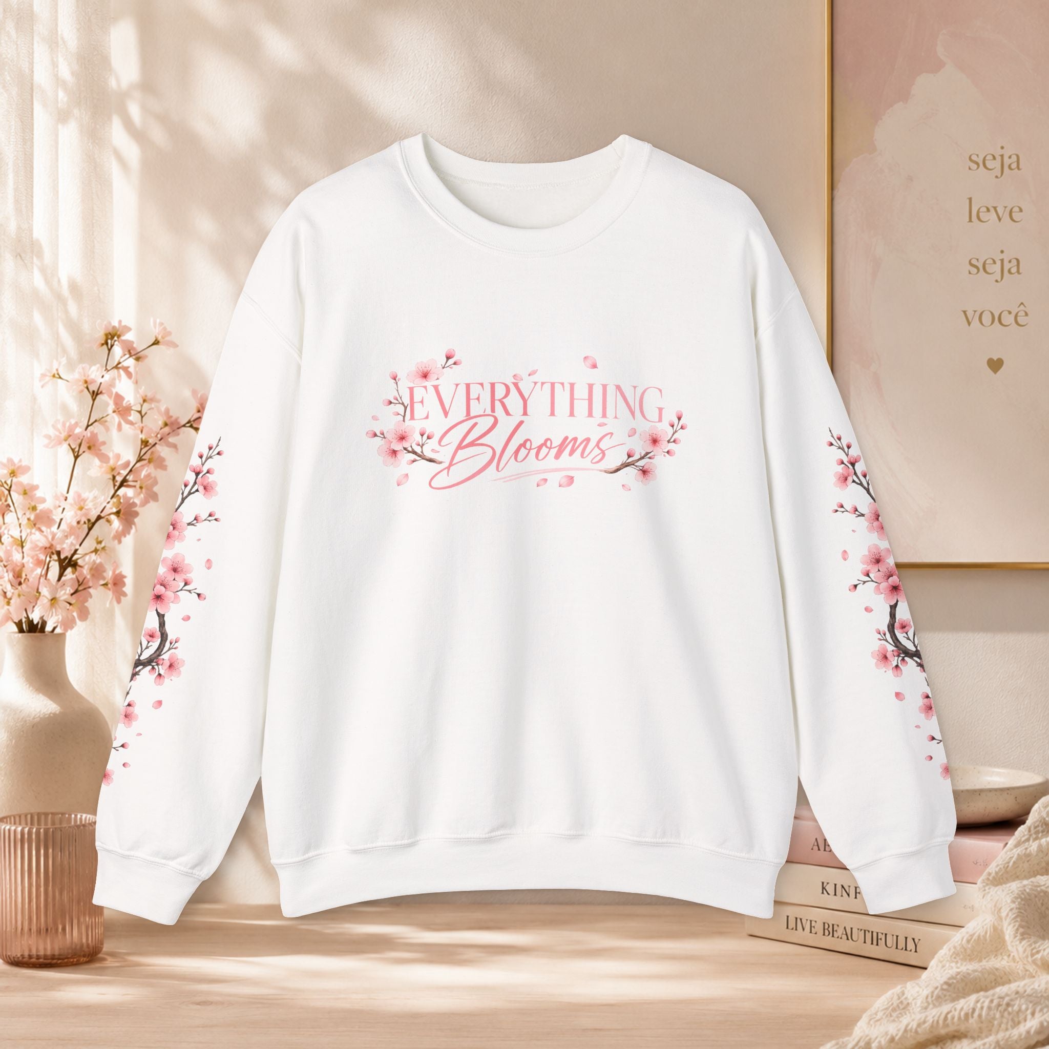 Sweatshirt Woman, coleção floral, flor de cerejeira