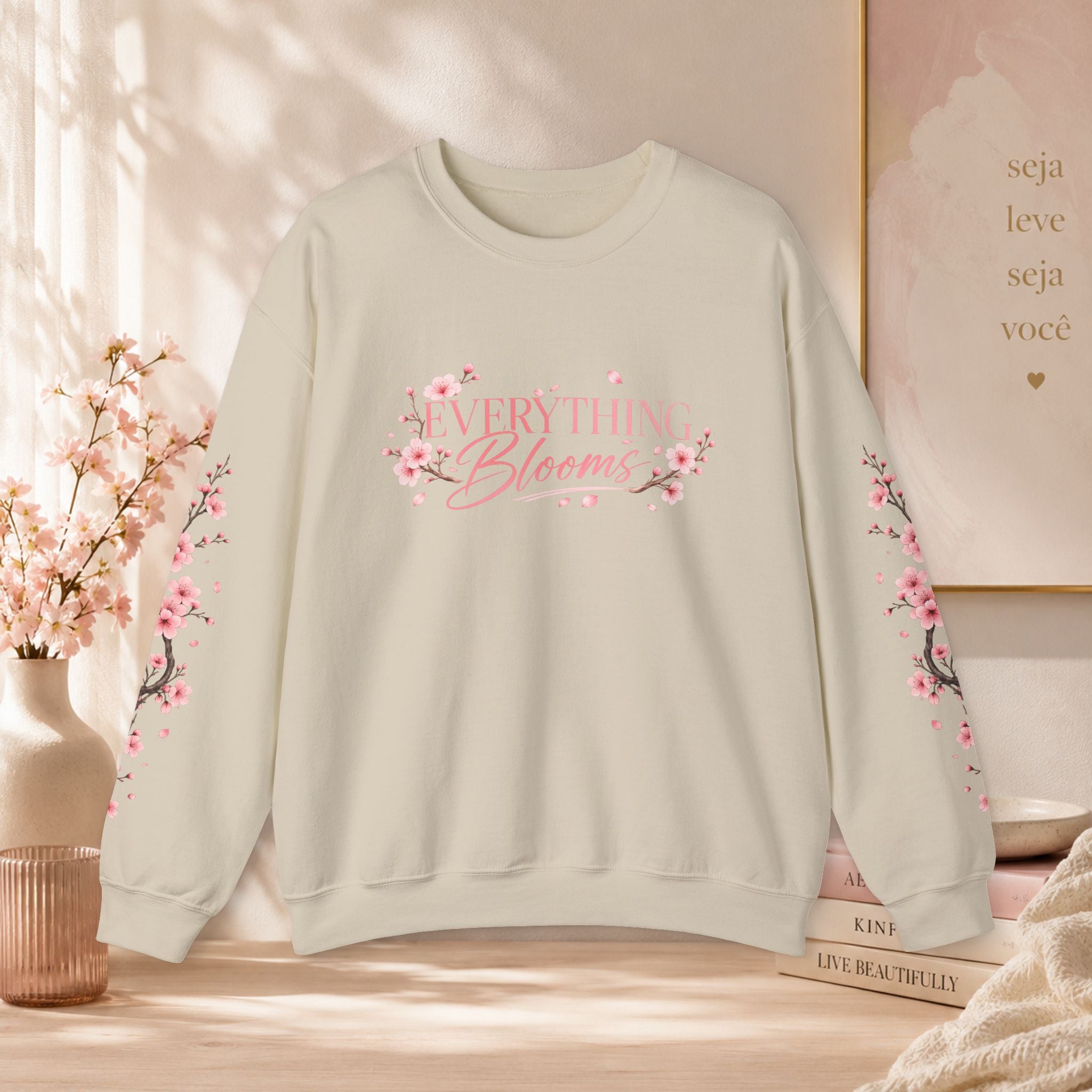 Sweatshirt Woman, coleção floral, flor de cerejeira