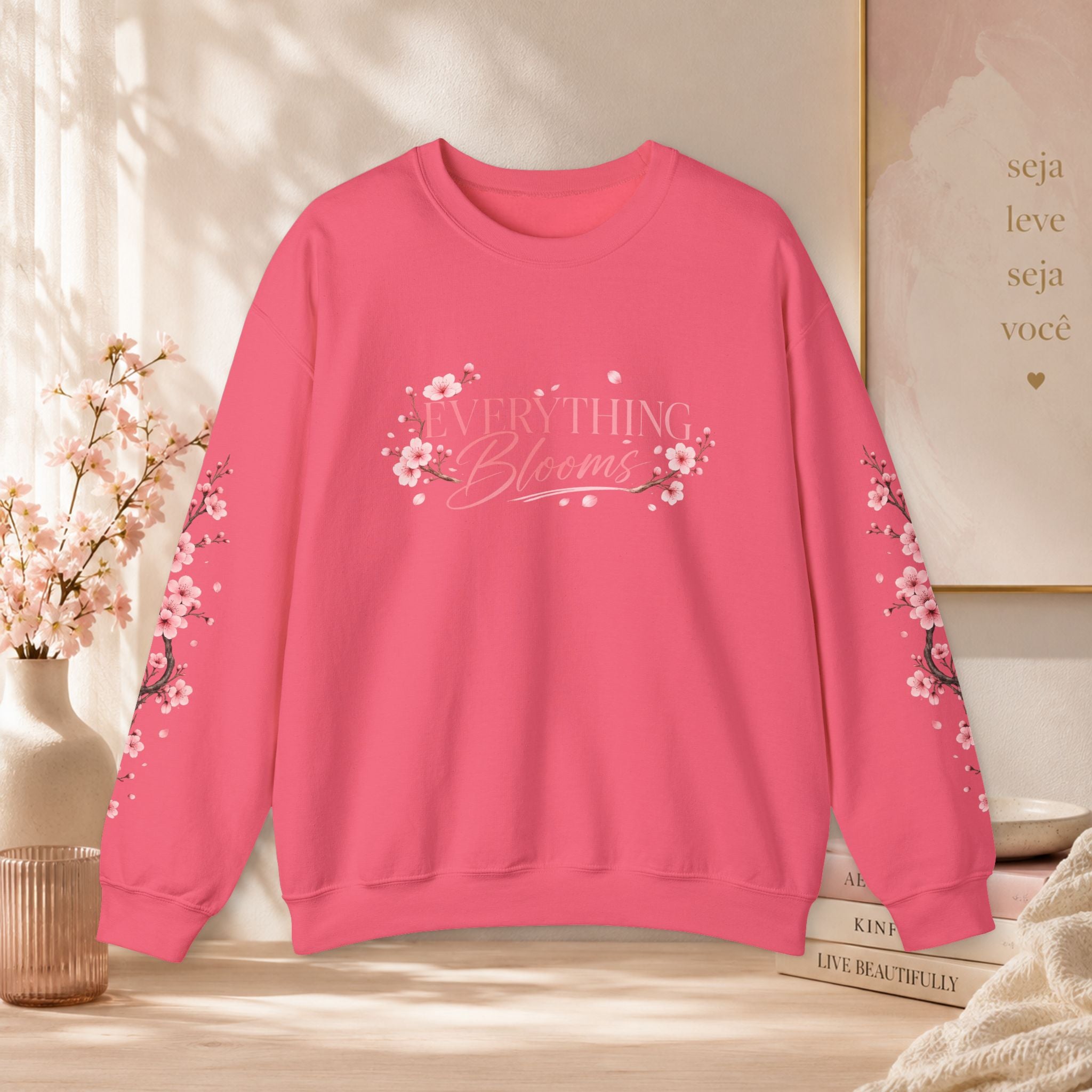 Sweatshirt Woman, coleção floral, flor de cerejeira