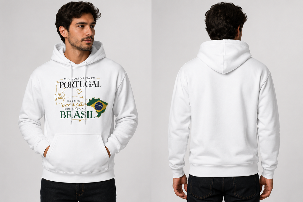 Classic Unisex Pullover Hoodie, coleção Brasileiros em Portugal