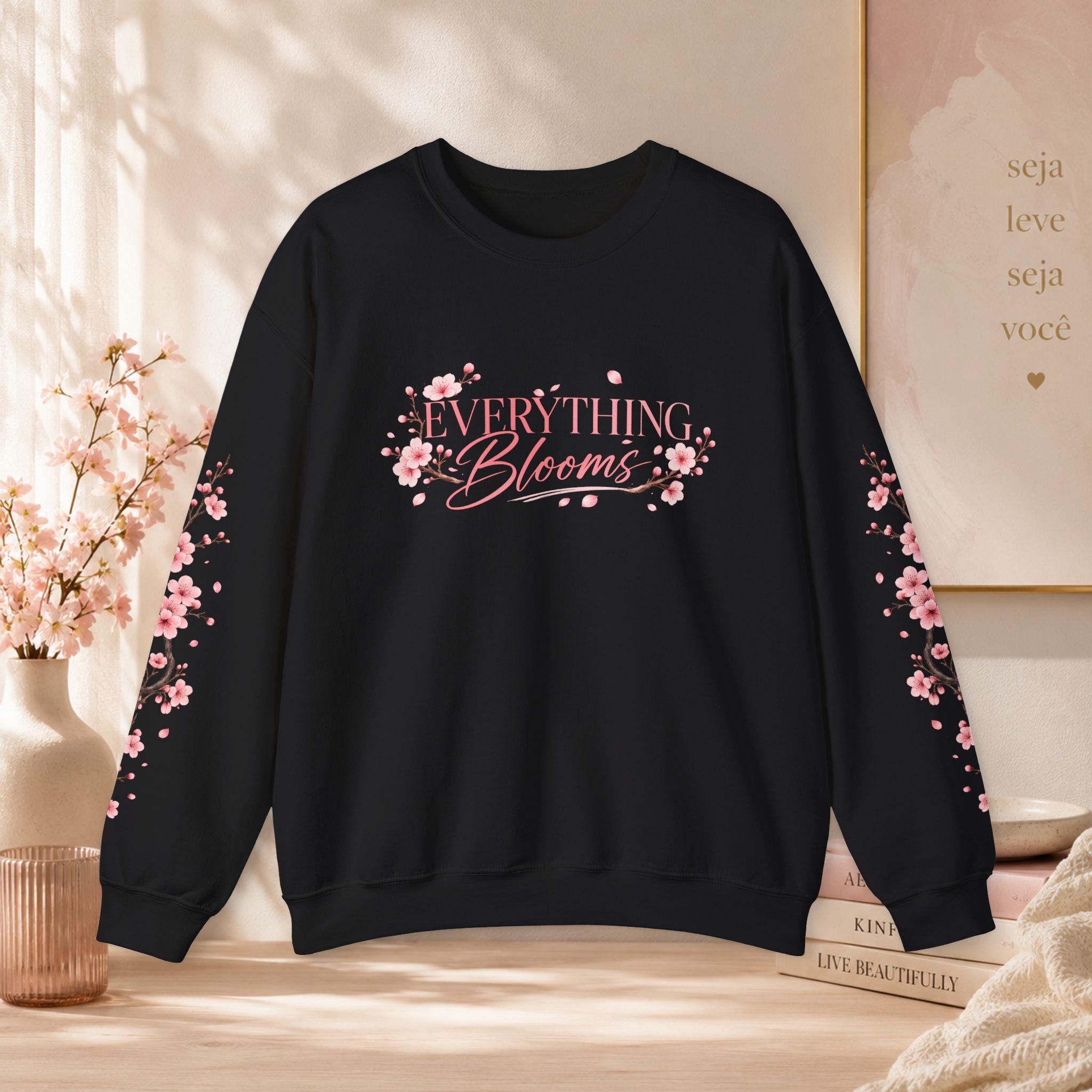 Sweatshirt Woman, coleção floral, flor de cerejeira