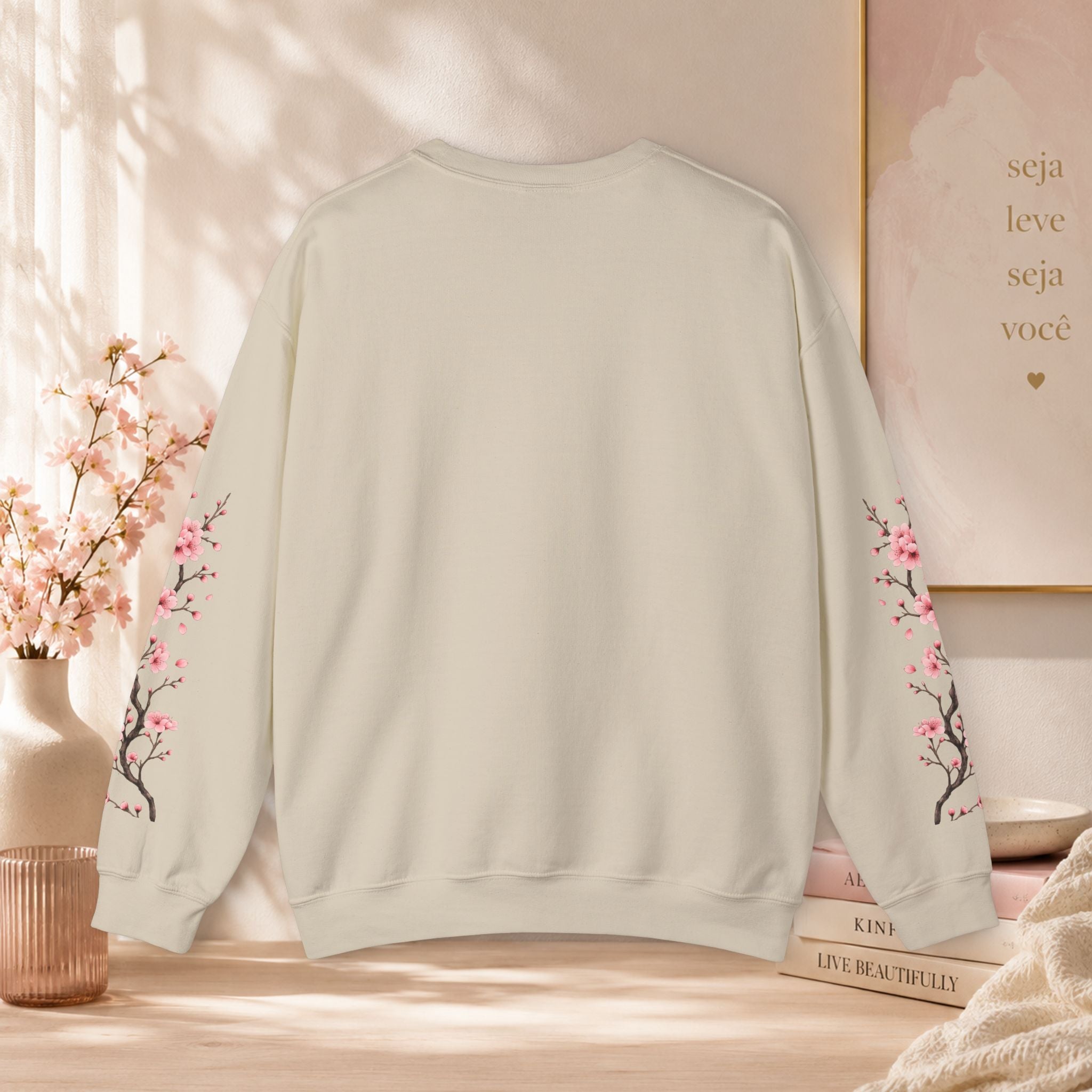 Sweatshirt Woman, coleção floral, flor de cerejeira