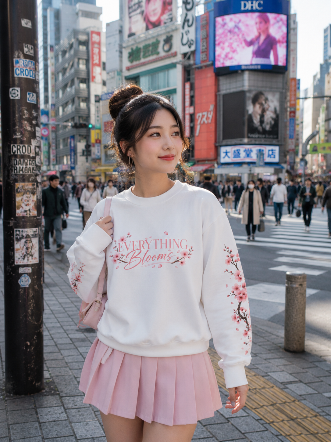 Sweatshirt Woman, coleção floral, flor de cerejeira