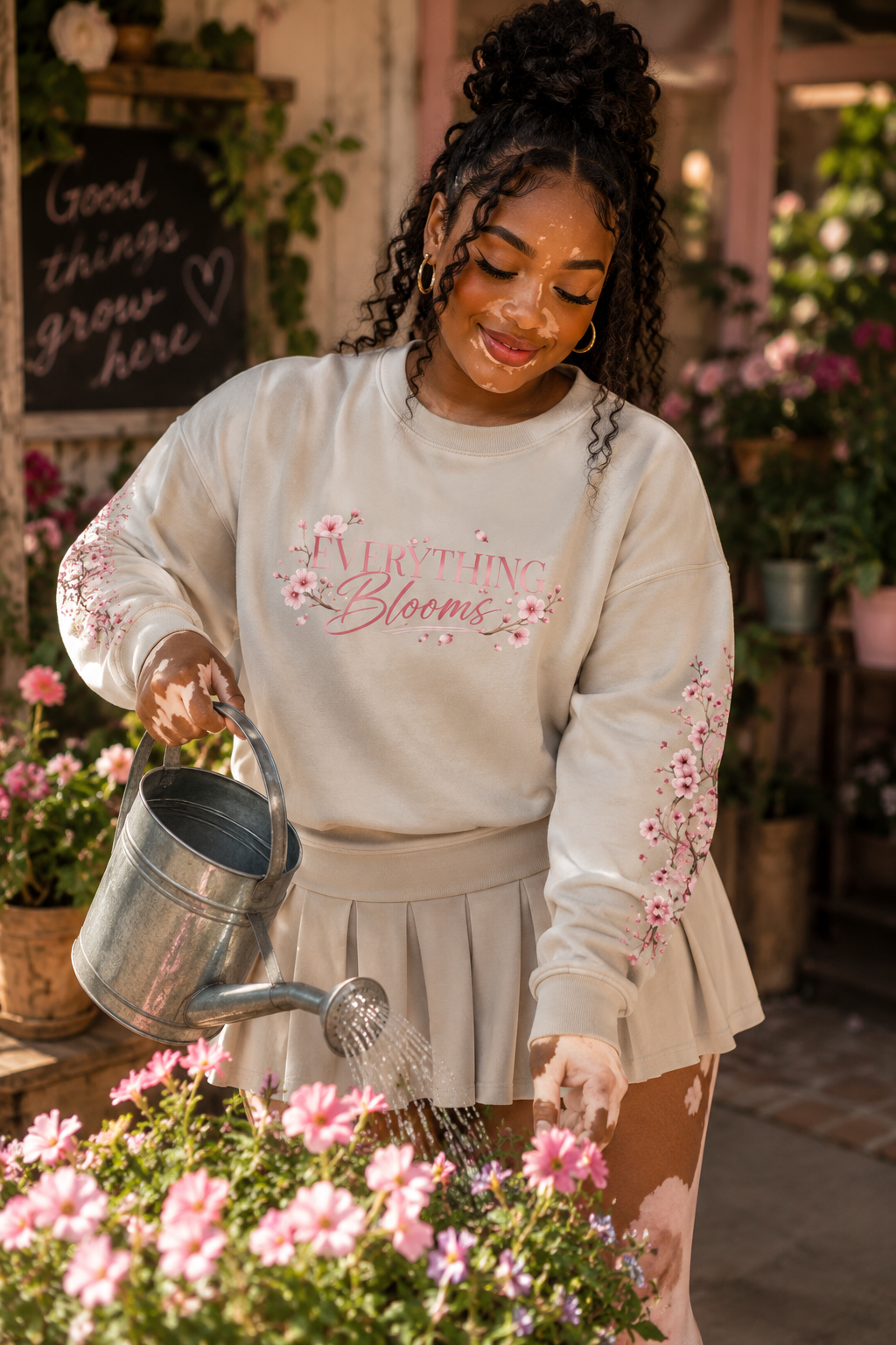 Sweatshirt Woman, coleção floral, flor de cerejeira