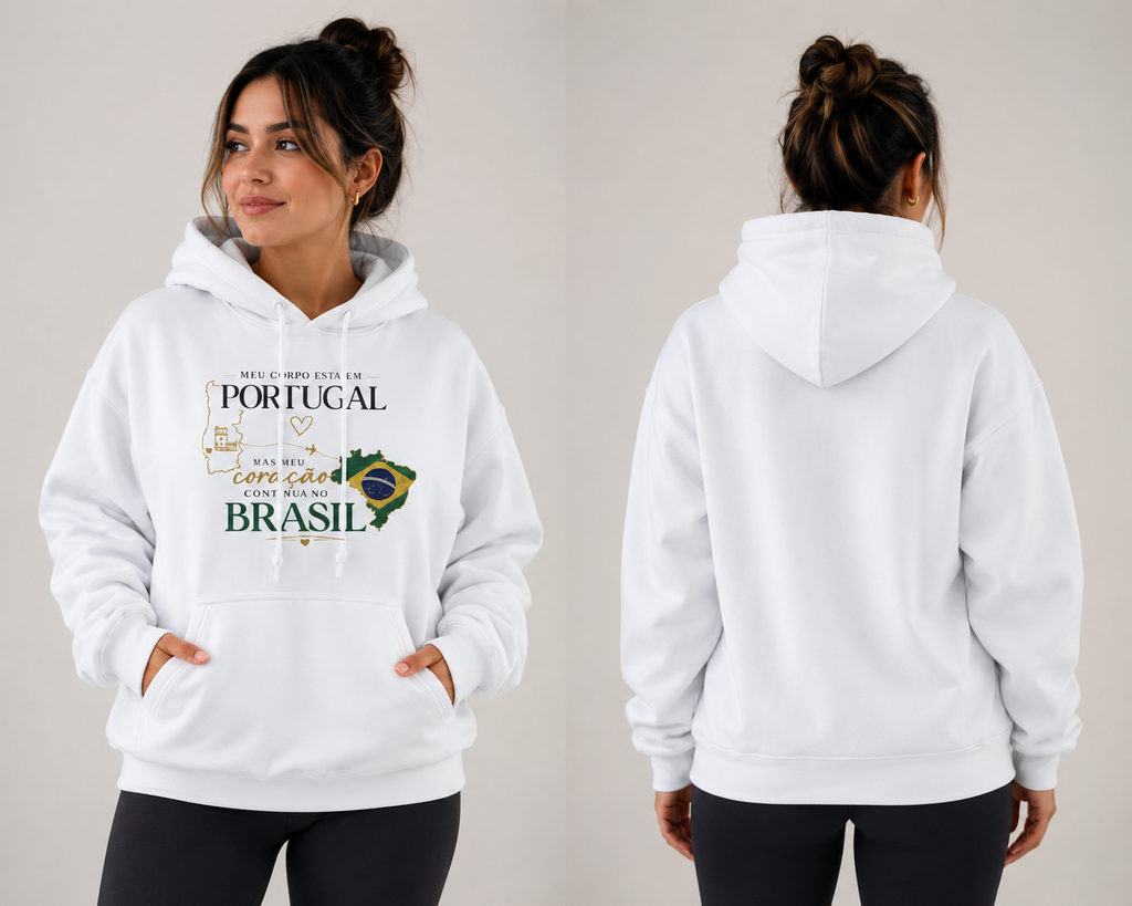Classic Unisex Pullover Hoodie, coleção Brasileiros em Portugal