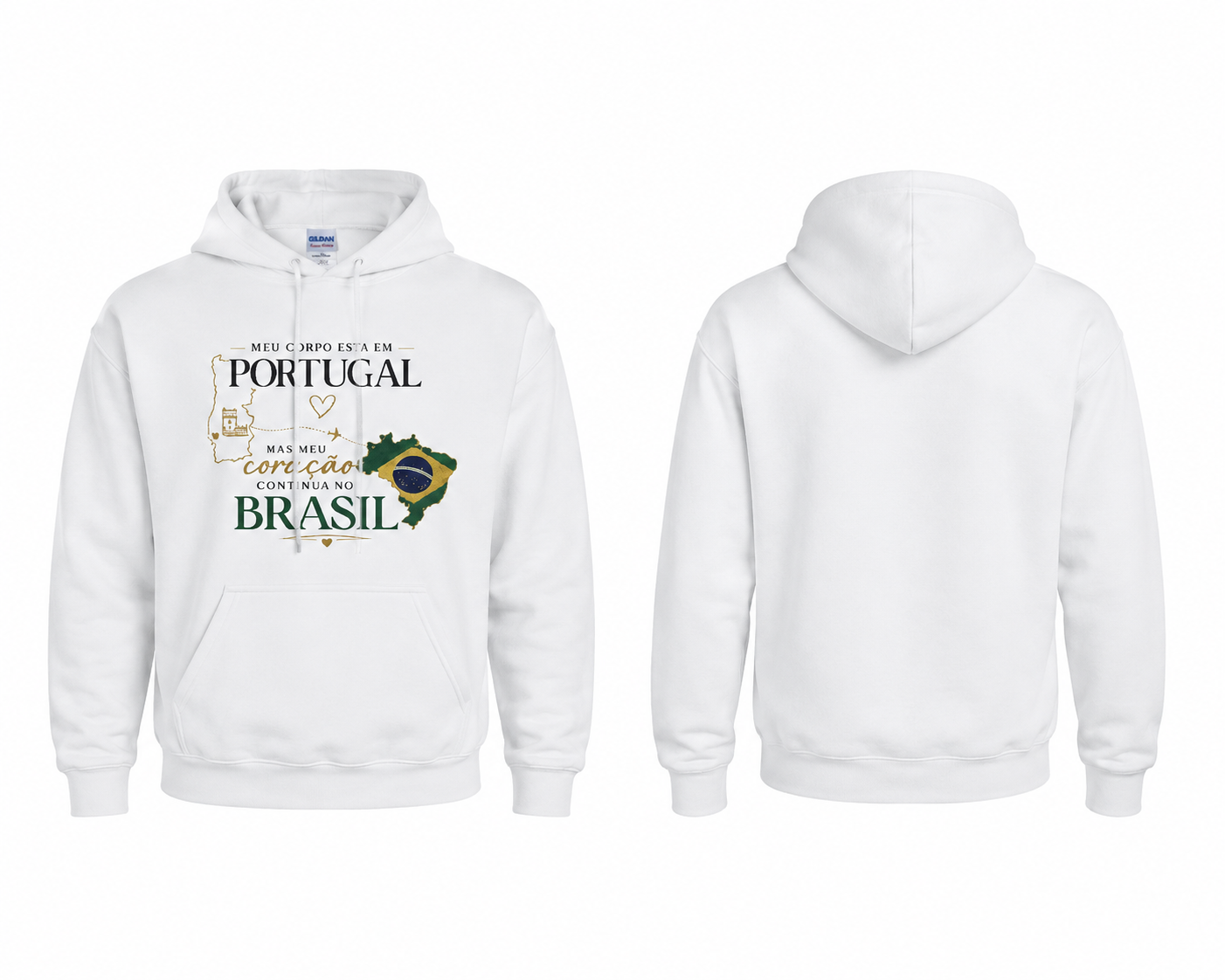 Classic Unisex Pullover Hoodie, coleção Brasileiros em Portugal