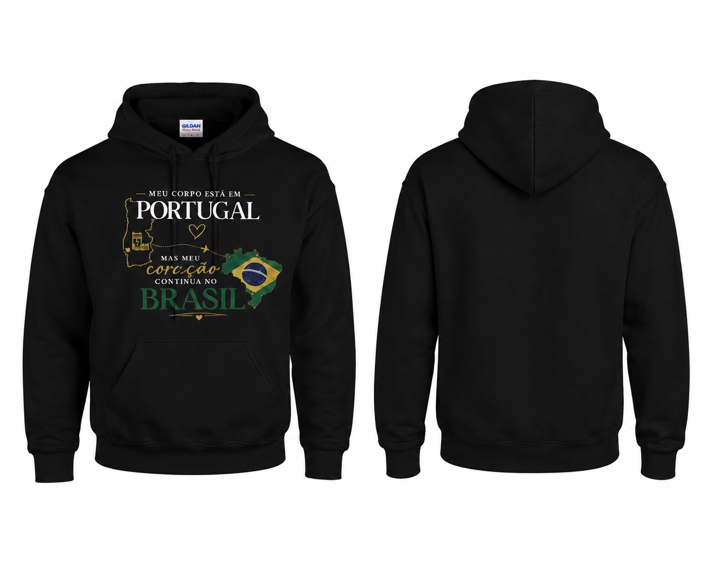 Classic Unisex Pullover Hoodie, coleção Brasileiros em Portugal