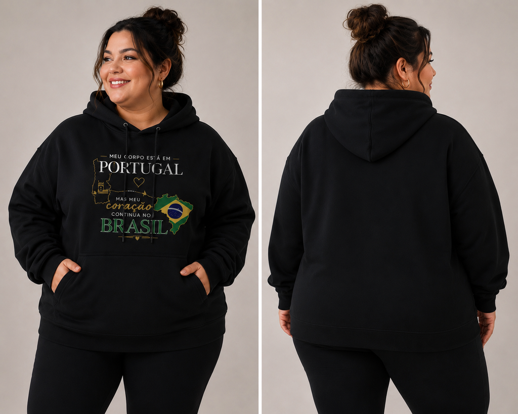 Classic Unisex Pullover Hoodie, coleção Brasileiros em Portugal