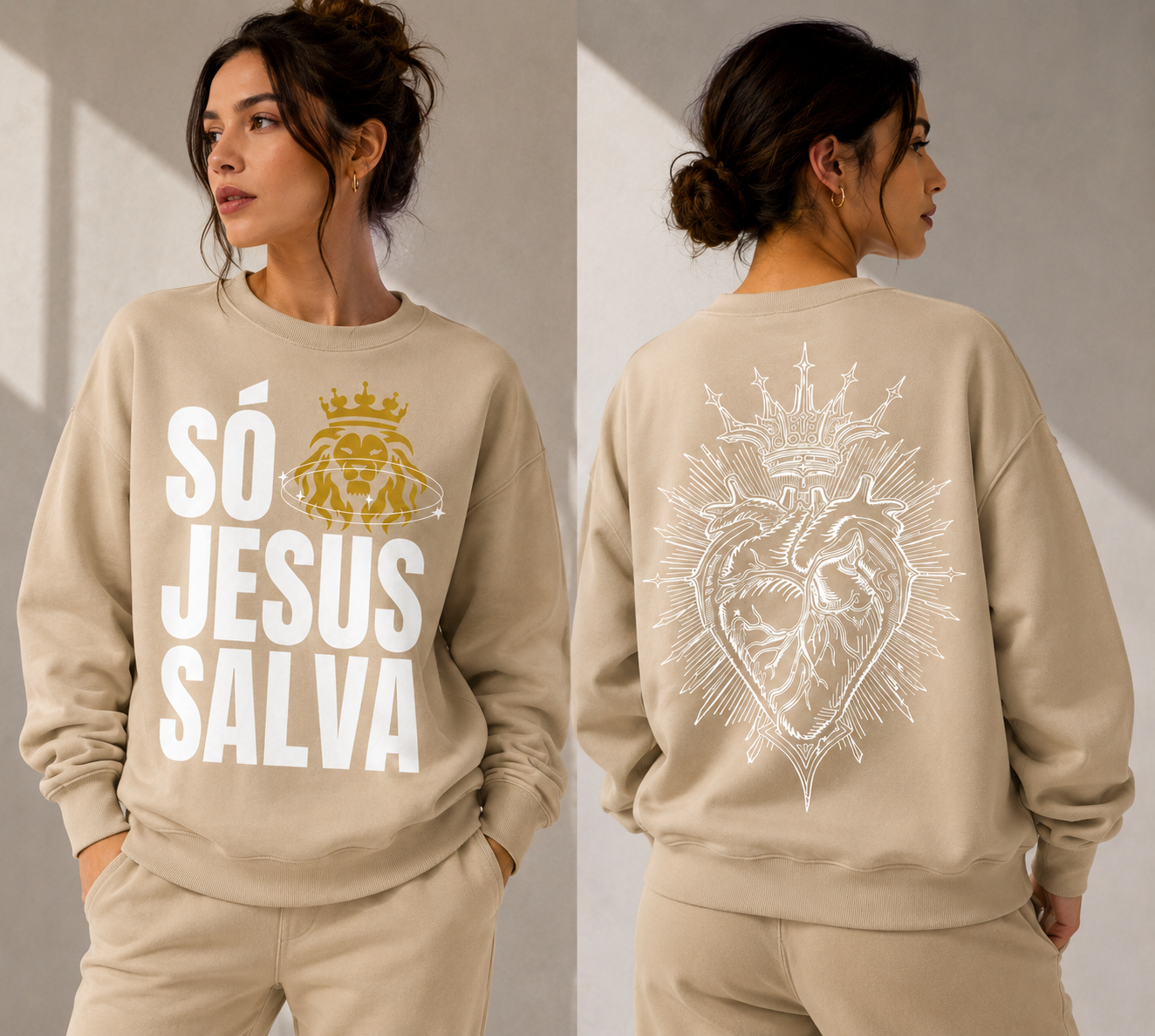 Classic Unisex Crewneck Sweatshirt, coleção frases gospel