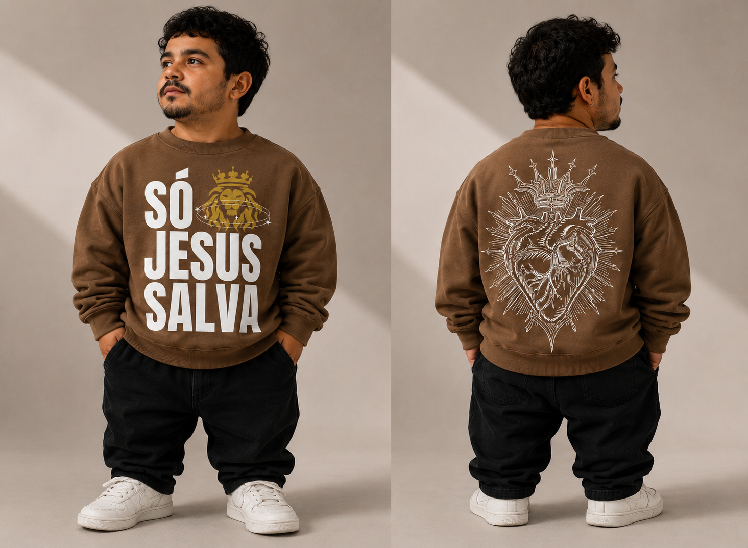 Classic Unisex Crewneck Sweatshirt, coleção frases gospel