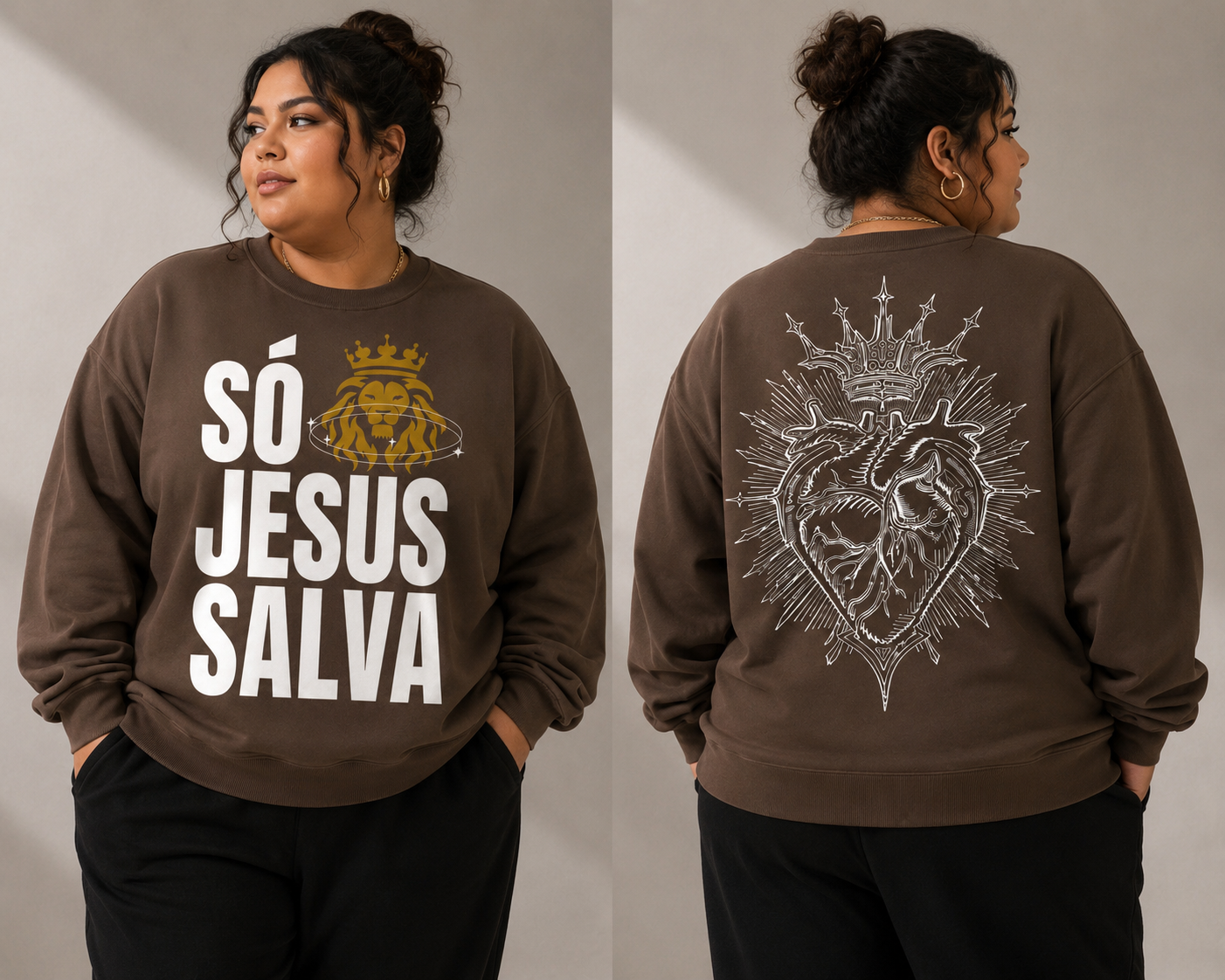Classic Unisex Crewneck Sweatshirt, coleção frases gospel