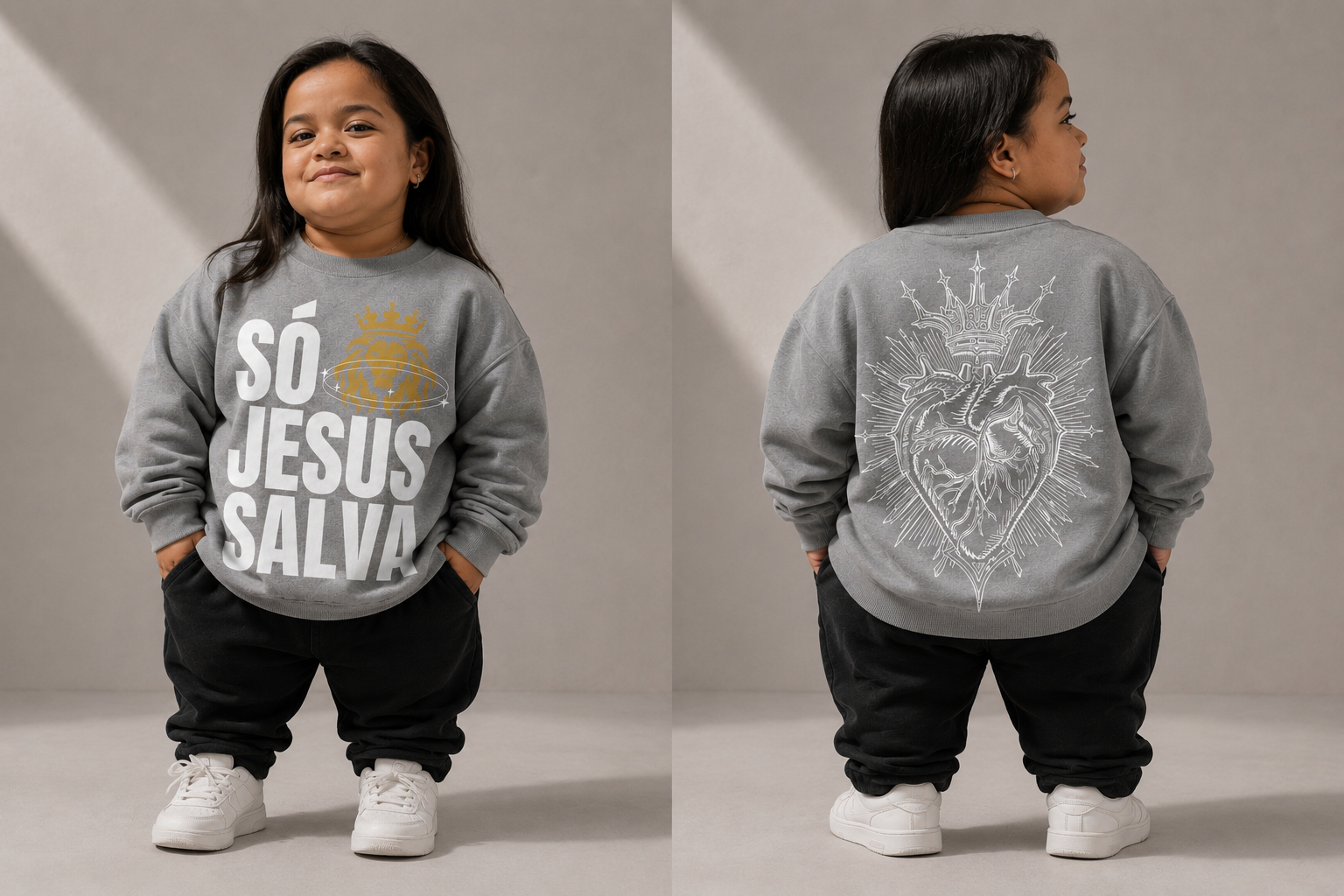 Classic Unisex Crewneck Sweatshirt, coleção frases gospel