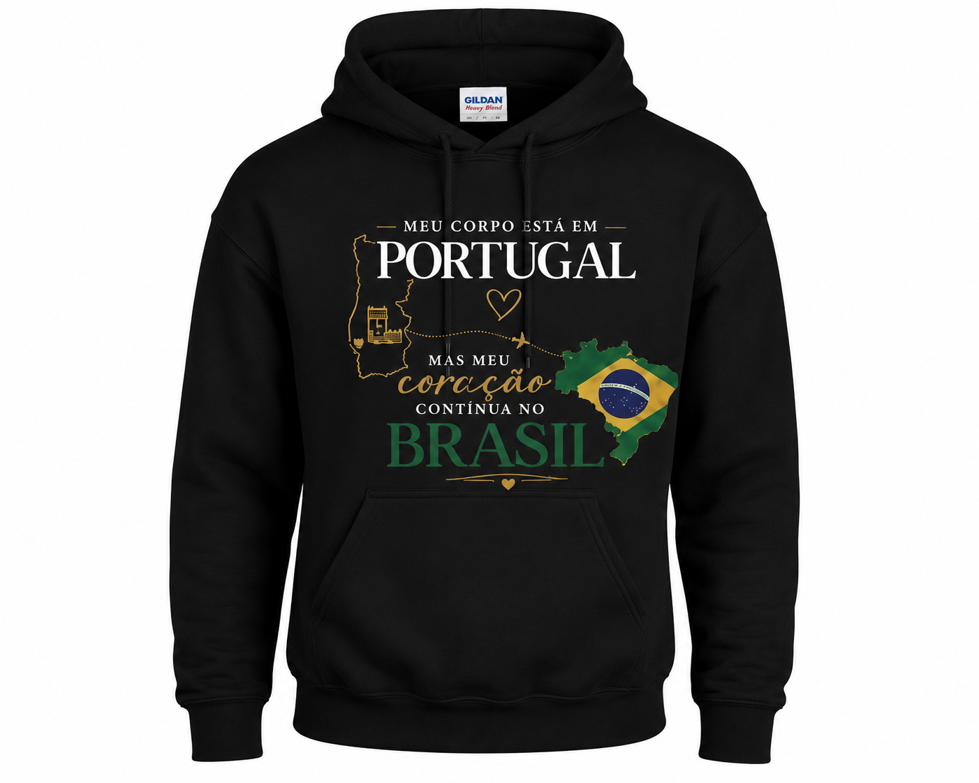 Classic Unisex Pullover Hoodie, coleção Brasileiros em Portugal