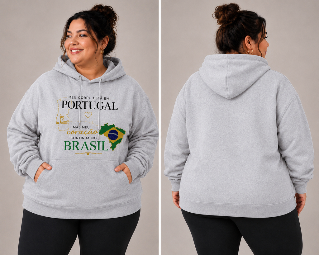 Classic Unisex Pullover Hoodie, coleção Brasileiros em Portugal
