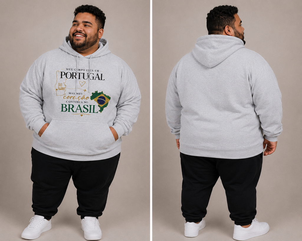 Classic Unisex Pullover Hoodie, coleção Brasileiros em Portugal