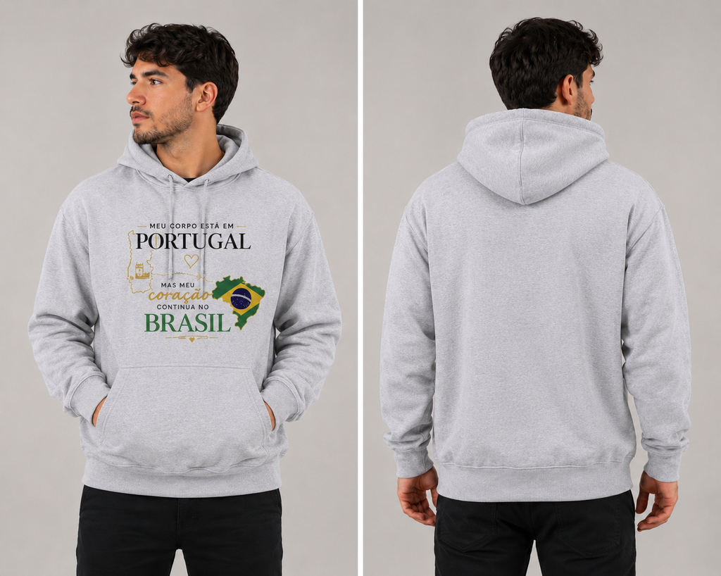 Classic Unisex Pullover Hoodie, coleção Brasileiros em Portugal