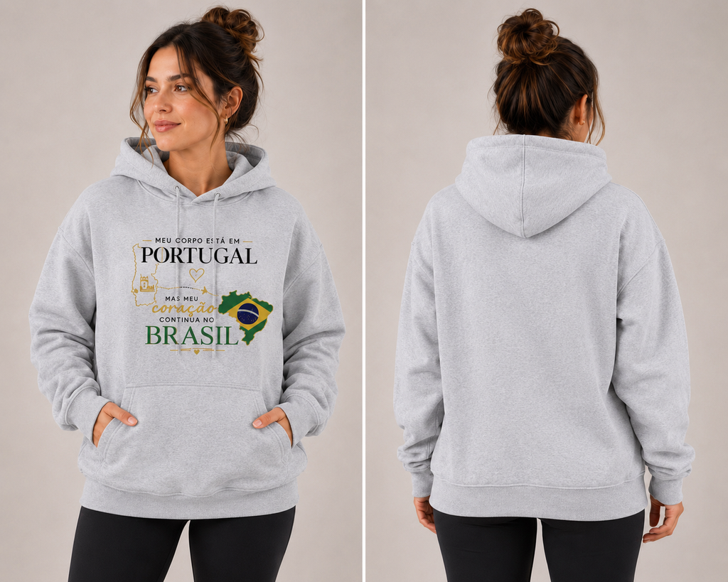 Classic Unisex Pullover Hoodie, coleção Brasileiros em Portugal