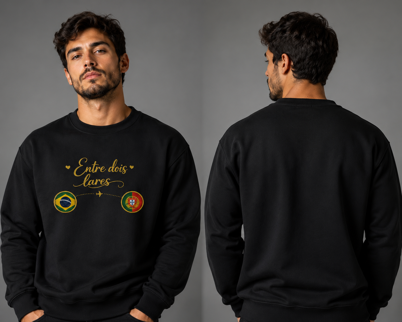 Classic Unisex Crewneck Sweatshirt, coleção Brasileiros em Portugal