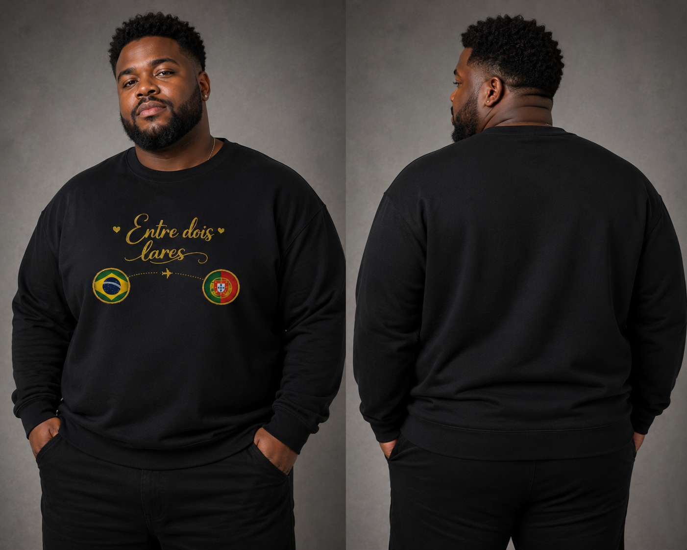Classic Unisex Crewneck Sweatshirt, coleção Brasileiros em Portugal