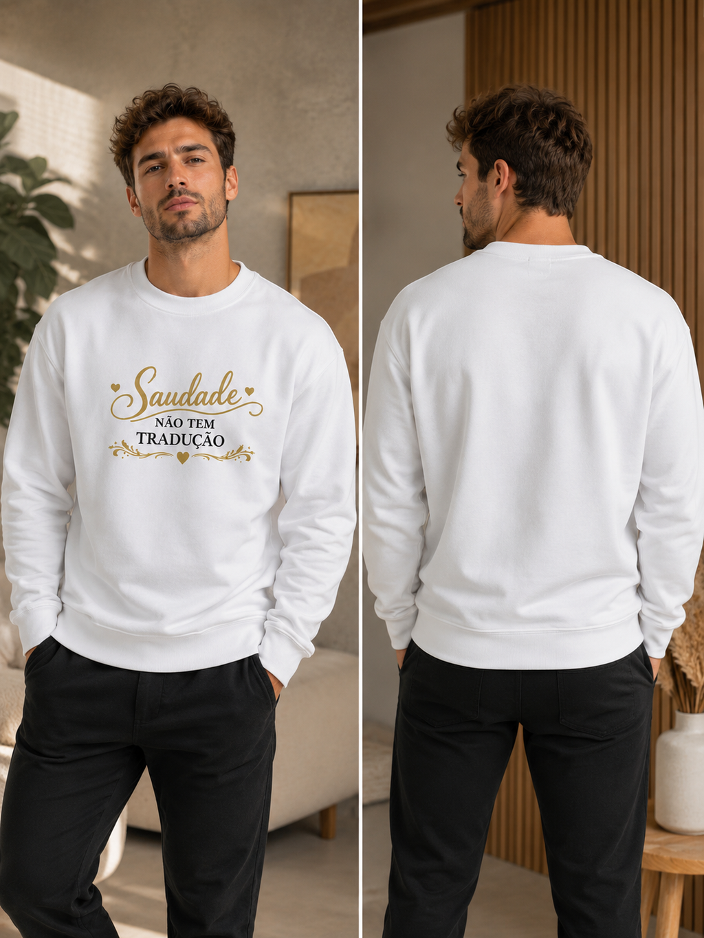 Classic Unisex Crewneck Sweatshirt | Gildan® 18000, Coleção Brasileiros em Portugal
