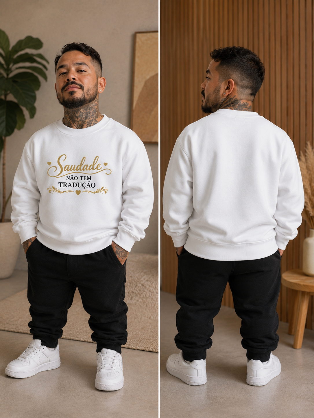 Classic Unisex Crewneck Sweatshirt | Gildan® 18000, Coleção Brasileiros em Portugal